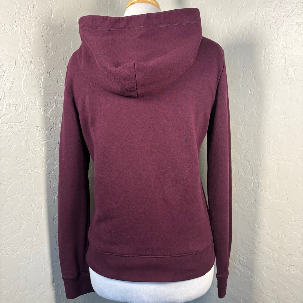 Y2K Vintage Victoria’s Secret PINK Hoodie Burgundy Quarter Zip Pullover M Logo - Picture 6 of 10